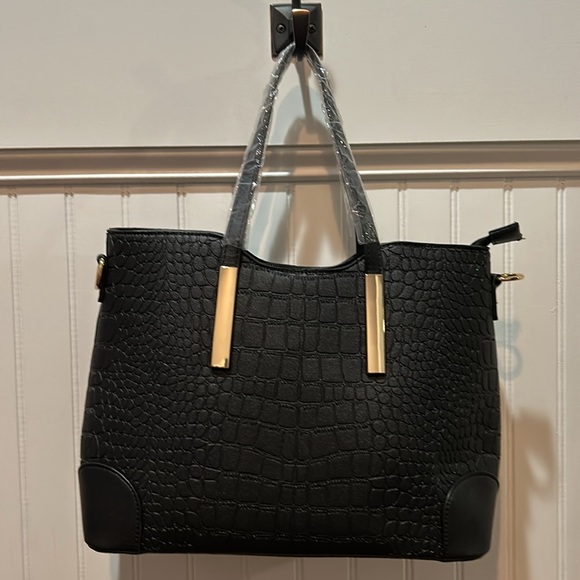 NWOT 2-Piece Black Handbag - Picture 3 of 13